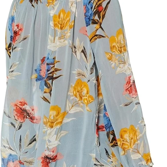💙Lucky Brand - Floral, Botanical Sheer Blouse - Picture 5 of 10